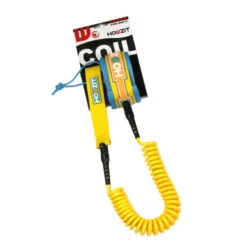 LEASH DE SUP HOWZIT COIL JAUNE/BLEU 9' -FANATIC || Starboard || JOBE Soldes Boutique leash de sup howzit coil jaune bleu 9 1 6