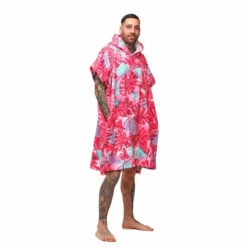 PONCHO AFTER BIG LEAVES BURNT PINK -FANATIC || Starboard || JOBE Soldes Boutique poncho after big leaves burnt pink 1