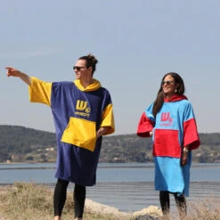 Poncho Howzit Bleu/jaune -FANATIC || Starboard || JOBE Soldes Boutique poncho howzit bleu jaune 9