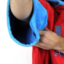Poncho Howzit Bleu/rouge -FANATIC || Starboard || JOBE Soldes Boutique poncho howzit bleu rouge 3