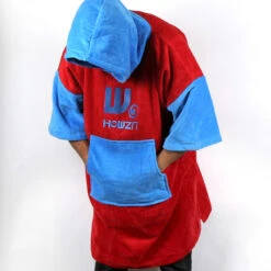 Poncho Howzit Bleu/rouge -FANATIC || Starboard || JOBE Soldes Boutique poncho howzit bleu rouge 4