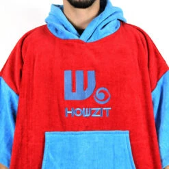 Poncho Howzit Bleu/rouge -FANATIC || Starboard || JOBE Soldes Boutique poncho howzit bleu rouge 8